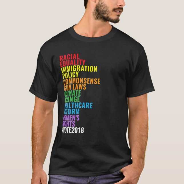 Camiseta Elecciones demócratas progresistas de mitad de per (Anverso)