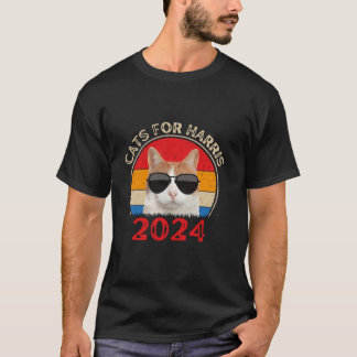 Camiseta Elecciones en Estados Unidos: Gatos retro al atard