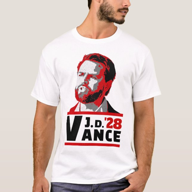 Camiseta Elecciones presidenciales de Vance 2028 JD Vance 2 (Anverso)