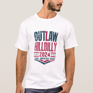 Camiseta Elecciones Vintage Proscrito Bandera Hillbilly de 