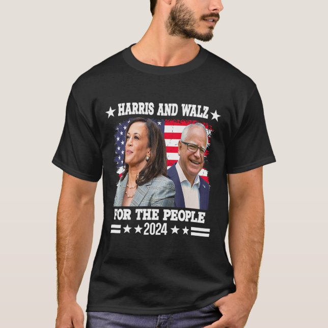 Camiseta Elecciones Walz 2024 Kamala Harris Tim Waltz (Anverso)