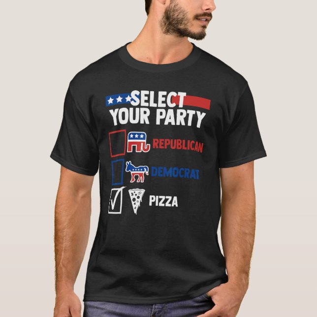 Camiseta Election Humor Select Your Party Republican Democr (Anverso)