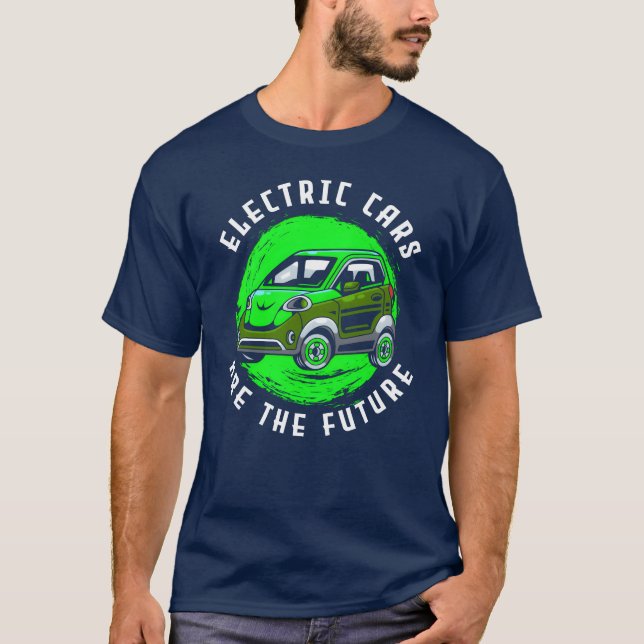 Camiseta Electric Car Quiet Environment Climate Protection  (Anverso)