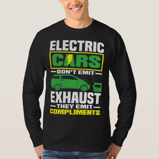 Camiseta Electric Cars emit compliments Battery Electric Ve (Anverso)