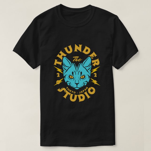 Camiseta Electric Cat Studio (Diseño del anverso)