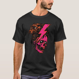 Camiseta Electric Fury – Panther Skull Graphic Tee