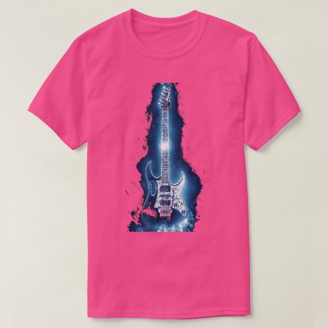 Camiseta Electric Guitar(Cool Mens electric guitar shirt) 7 (Diseño del anverso)