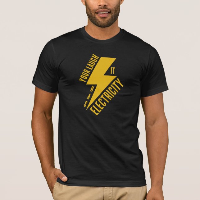 Camiseta Electric Laugh Lightning Bolt Art (Anverso)