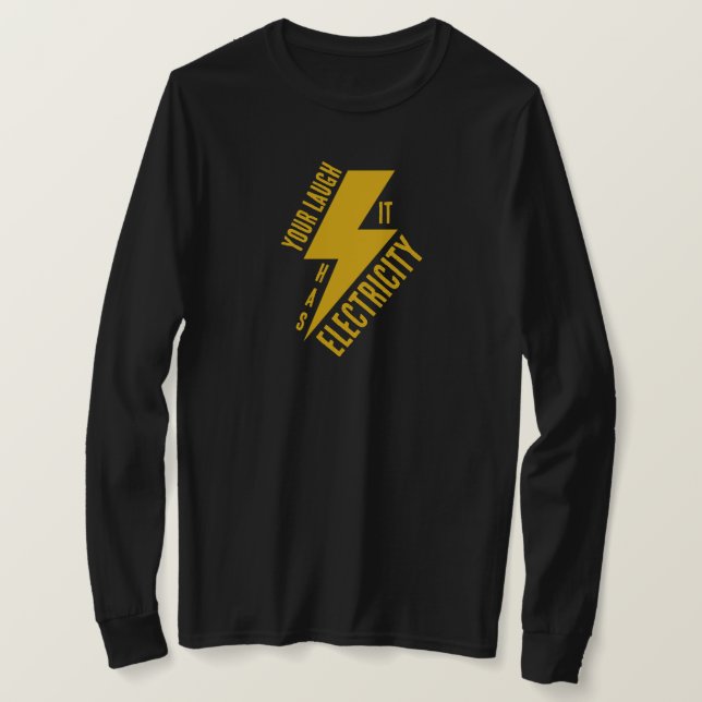 Camiseta Electric Laugh Lightning Bolt Art (Anverso del diseño)