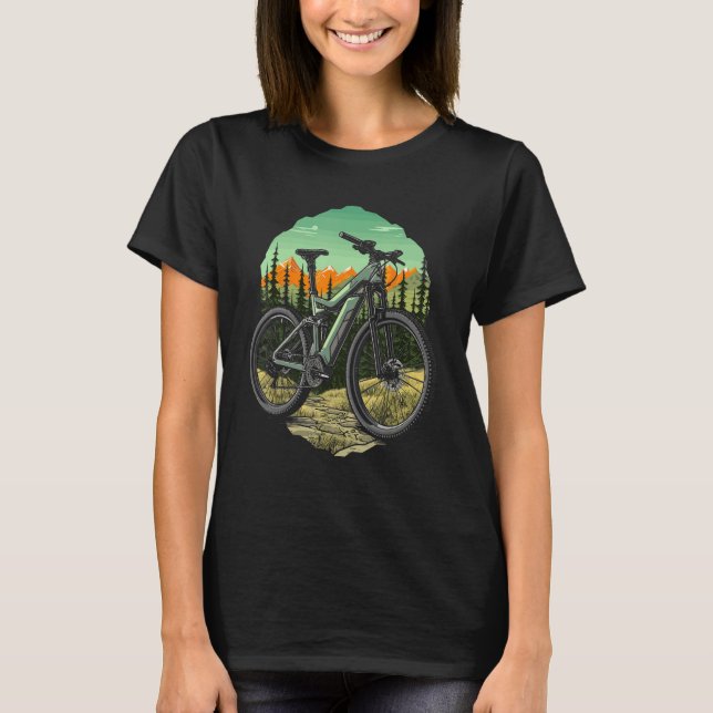 Camiseta Electric MTB Mountain Bike E Biker Cyclist (Anverso)