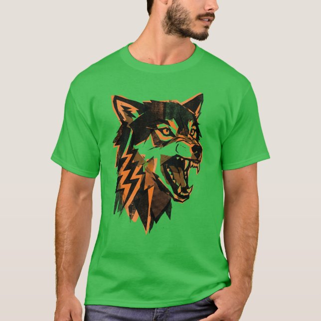Camiseta Electric Pack Wolf – Gráfico de Poder Rel (Anverso)