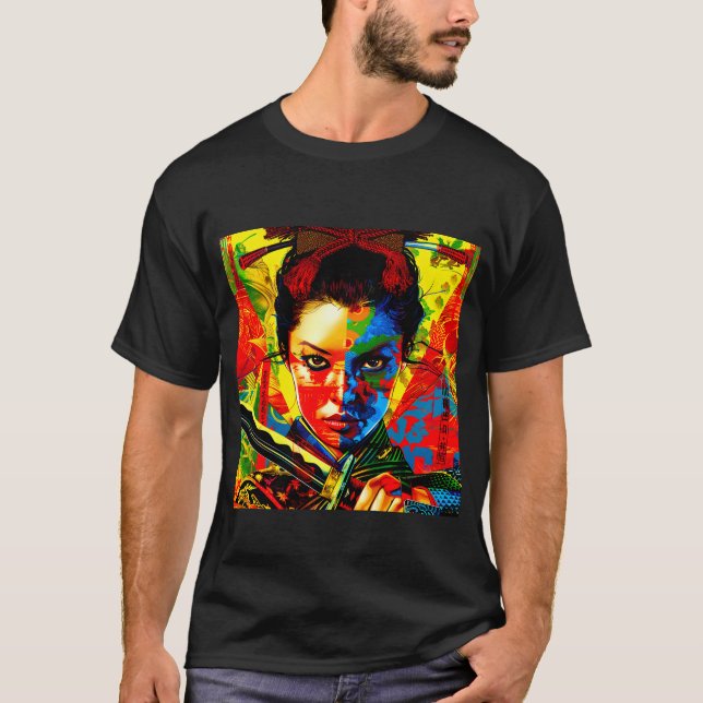 Camiseta Electric Samurai - Design 1 (Anverso)