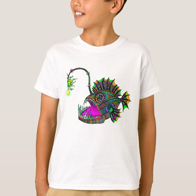 Camiseta eléctrica de los niños de los pescados de (Anverso)