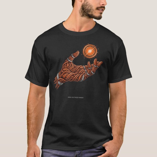 Camiseta eléctrica de manos de alto voltaje (Anverso)