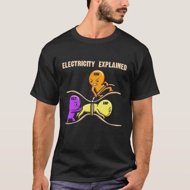 Camiseta Electrical Diagram Electricity Explained Ohms Watt (Anverso)