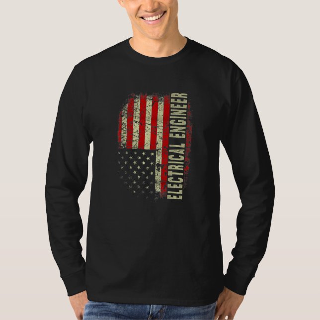 Camiseta Electrical Engineer 4th July US Flag Patriotic Eng (Anverso)
