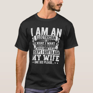 Camiseta Electrician Dad Appartal eléctrico para hombres