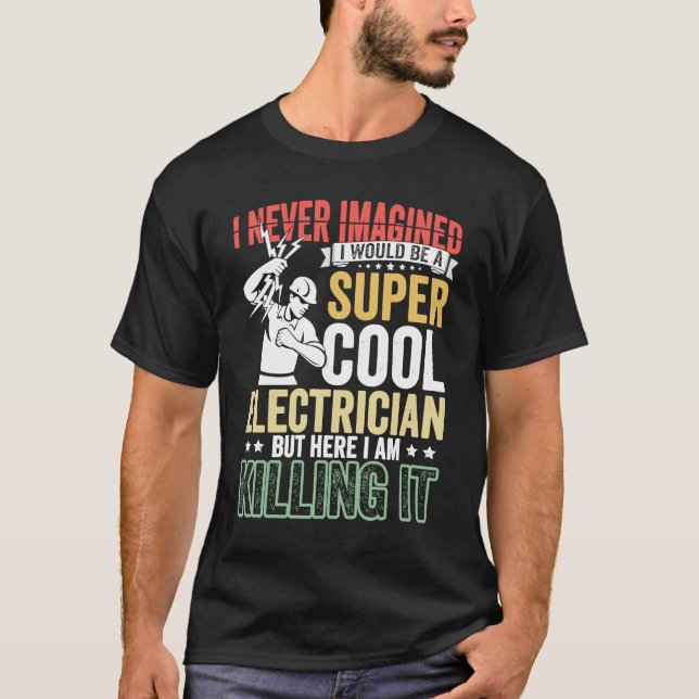 Camiseta Electrician Dad Appartal eléctrico para hombres (Anverso)