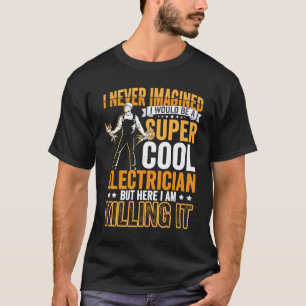 Camiseta Electrician Dad Appartal eléctrico para hombres