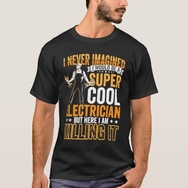 Camiseta Electrician Dad Appartal eléctrico para hombres (Anverso)