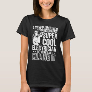 Camiseta Electrician Dad Appartal eléctrico para hombres
