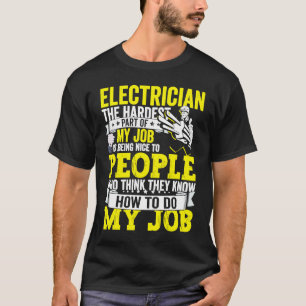 Camiseta Electrician Dad Appartal eléctrico para hombres 1