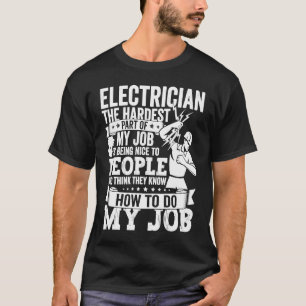 Camiseta Electrician Dad Appartal eléctrico para hombres 1