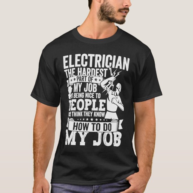 Camiseta Electrician Dad Appartal eléctrico para hombres 1 (Anverso)