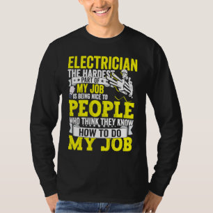 Camiseta Electrician Dad Appartal eléctrico para hombres 1