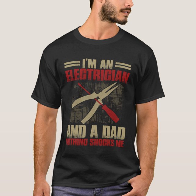 Camiseta Electrician Dad   Electrician Father (Anverso)