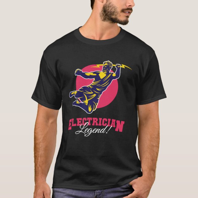 Camiseta Electrician Legend Wiremen Powerline Technician El (Anverso)