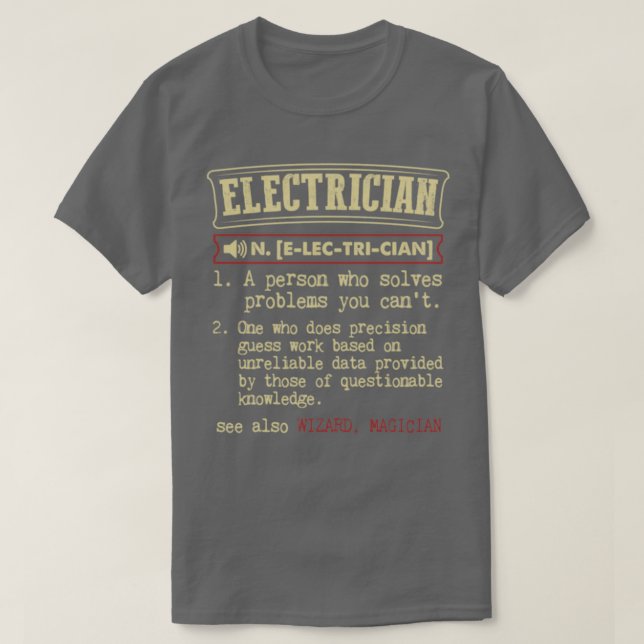 Camiseta Electrician see also Wizard Magician  (Diseño del anverso)