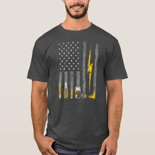 Camiseta Electrician US Flag Tools Patriotic Job Wire 