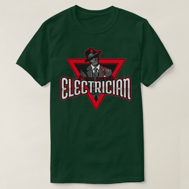 Camiseta Electricidad corté cables 3 (Diseño del anverso)