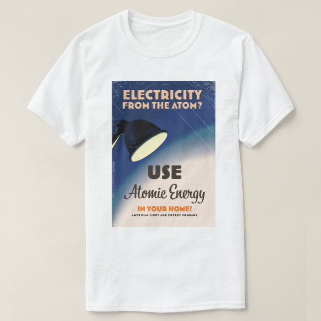 Camiseta ¿Electricidad del Átomo? (Diseño del anverso)