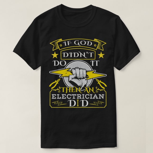 Camiseta Electricidad divertida en el trabajo del equipo (Diseño del anverso)
