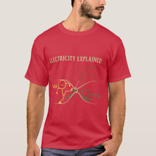 Camiseta Electricidad Divertida Explicada Física familiar