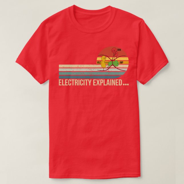 Camiseta electricidad explicada 3 (Diseño del anverso)