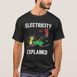 Camiseta Electricidad Explicó Volt Ampere Ohm Funny