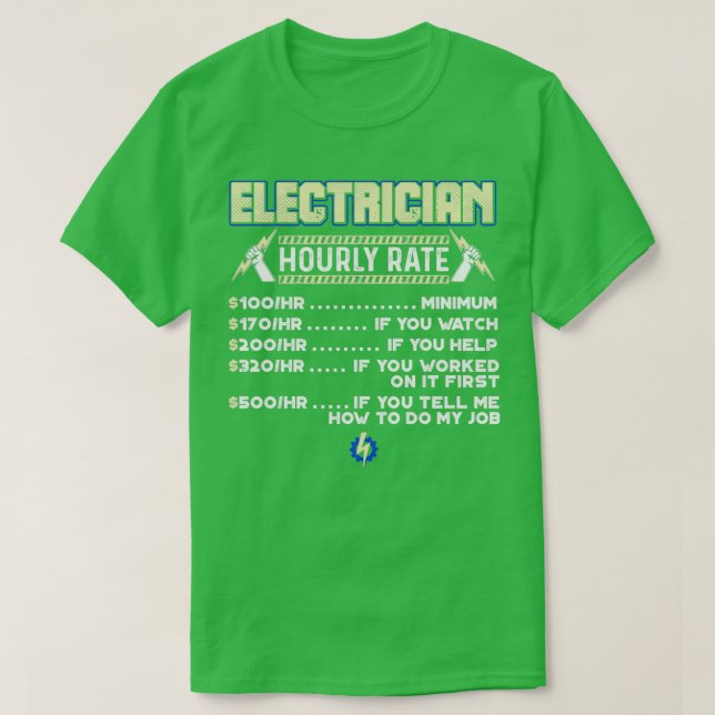 Camiseta electricista (60) (Diseño del anverso)