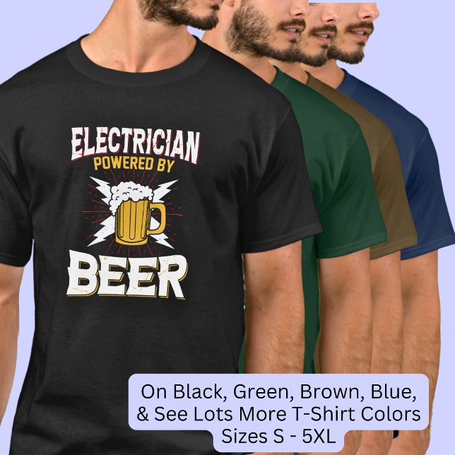 Camiseta Electricista Alimentado Por Cerveza (Subido por el creador)