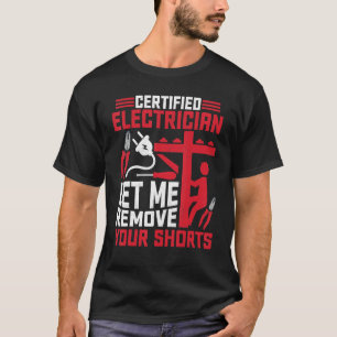 Camiseta Electricista certificado me permite retirar tus pa
