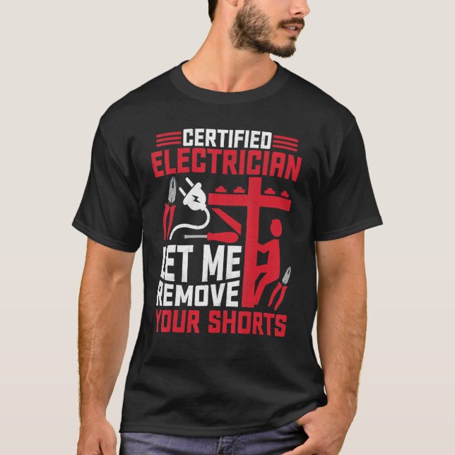 Camiseta Electricista certificado me permite retirar tus pa (Anverso)