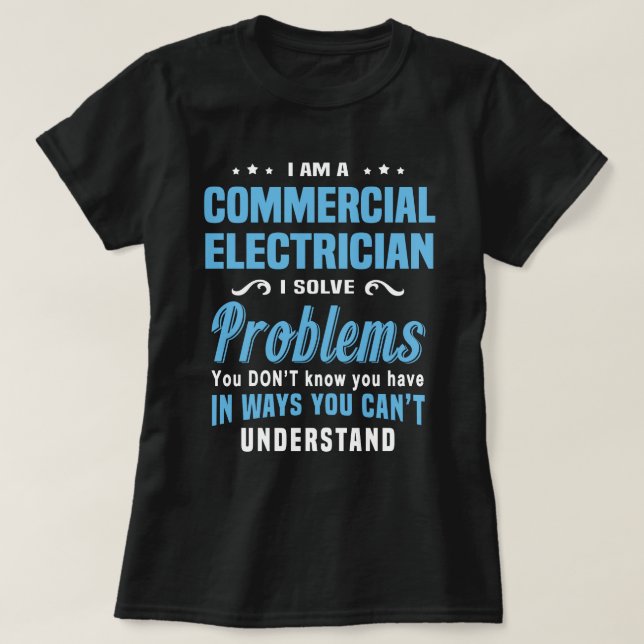 Camiseta Electricista comercial (Diseño del anverso)