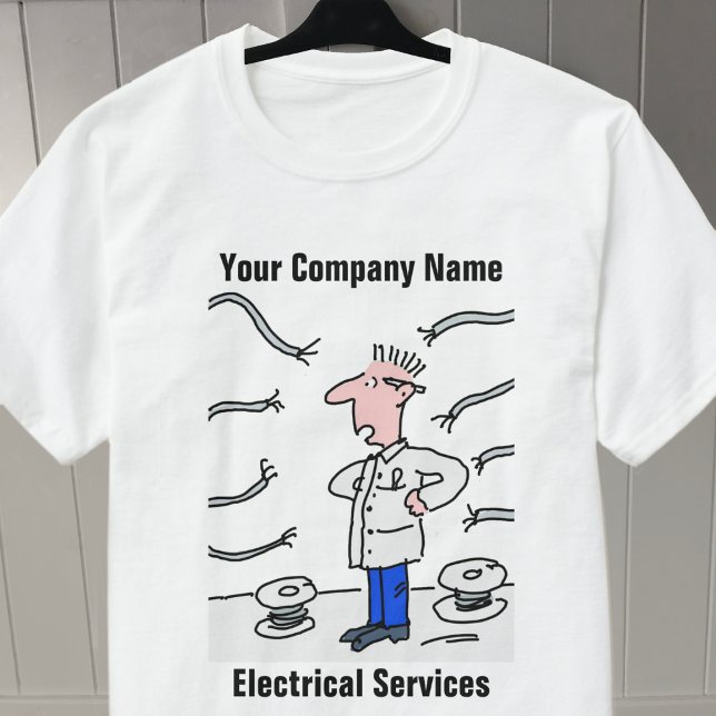 Camiseta Electricista con Cables T-Shirt (Subido por el creador)