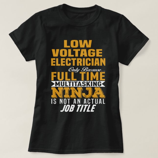 Camiseta Electricista de bajo voltaje (Diseño del anverso)
