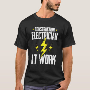 Camiseta Electricista De Construcción En La Ele De Construc