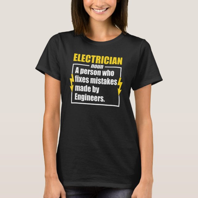 Camiseta Electricista de Definición (Anverso)