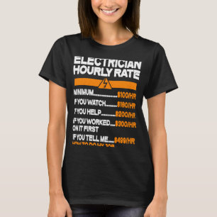 Camiseta Electricista de Electricidad de Tarifa Horaria