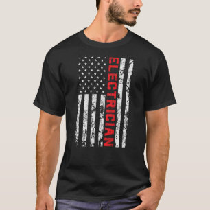 Camiseta electricista de la bandera estadounidense del Patr